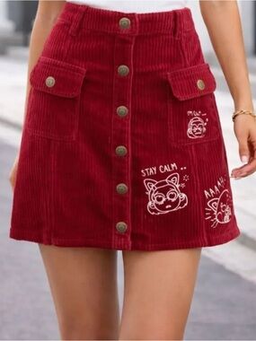 DISNEY PARKS Pixar Turning Red Panda Mei Mini Skirt